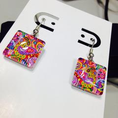 The All Color Earrings - Domed Squares