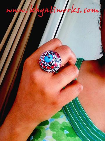 Rudimemntary Ring Handpainted Wooden