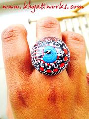 Rudimentary Ring Handpainted Wooden