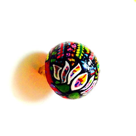 I Love My Lotus Ring Handpainted Wooden