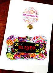 Blessed Tag Wooden Magnet