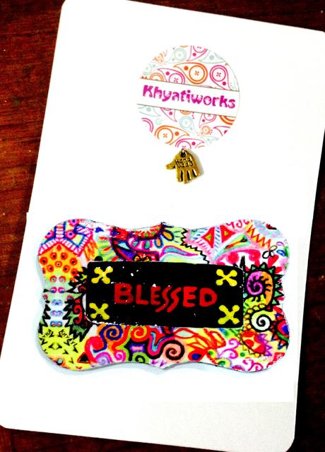 Blessed Tag Wooden Magnet