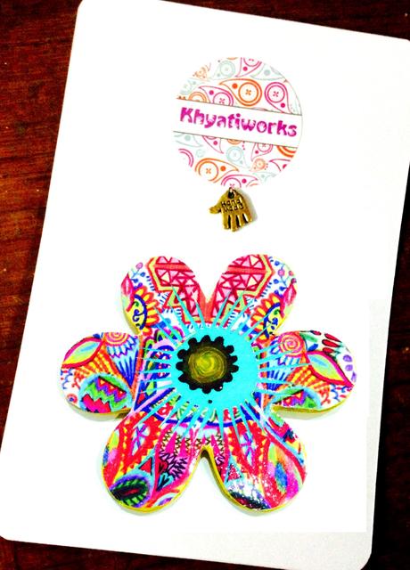Floral Bliss Wooden Magnet