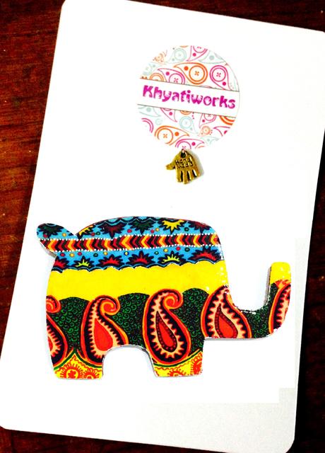 Ethereal Elephant Wooden Magnet Khyatiworks