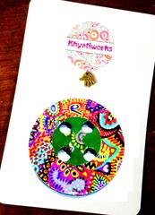 Color-tastic Button Wooden Magnet