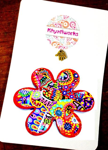 Colorisma Flower Wooden Magnet Khyatiworks