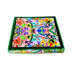 Colorisma Bottle Green Border Coasters by Khyatiworks