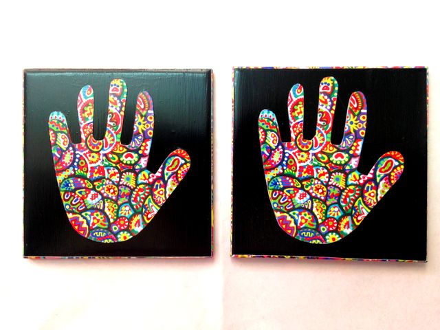 Haath-ee - Set of 2 Ceramic Coasters