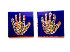 Haath-ee - Set of 2 Ceramic Coasters