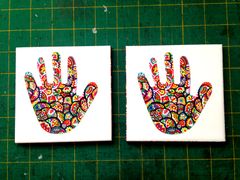 Haath-ee - Set of 2 Ceramic Coasters