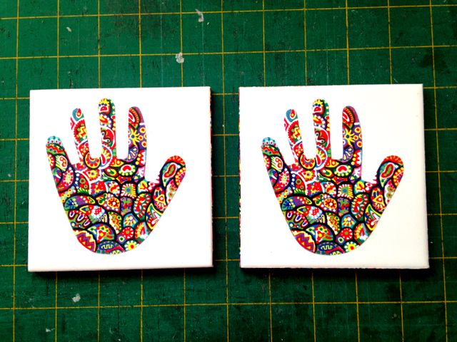 Haath-ee - Set of 2 Ceramic Coasters