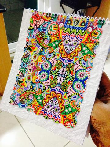 [SOLD] Spiral Notebook - Colorama with a White Base