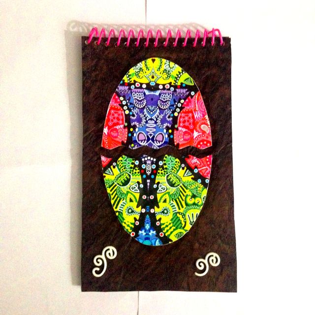 [SOLD] Spiral Notebook - Brown Vibgyorize with Sprial Brads