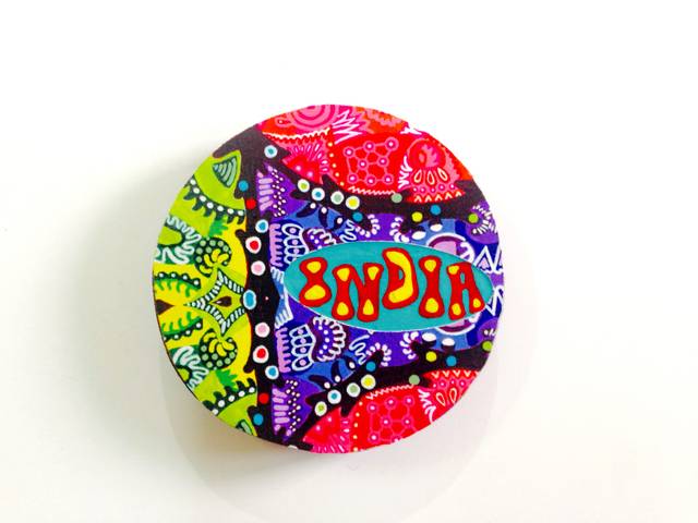Vibgyorise Circle India Wooden Magnet Khyatiworks