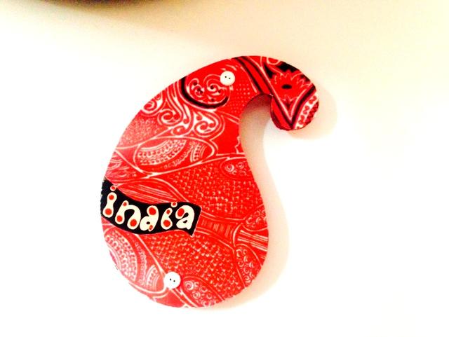 Enigma Paisley India Wooden Magnet
