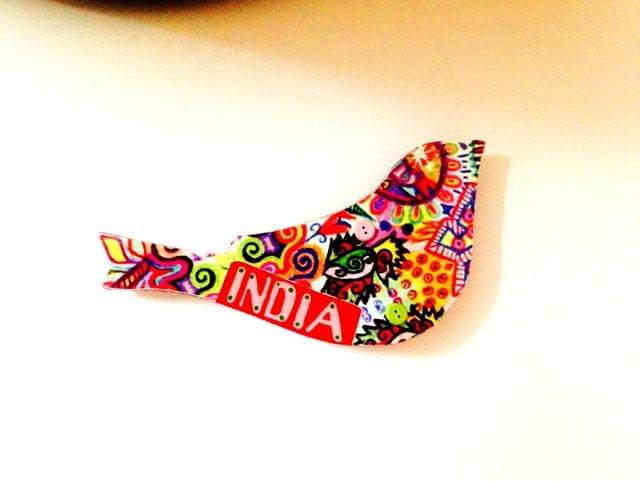 Summer Trail Birdie India Wooden Magnet