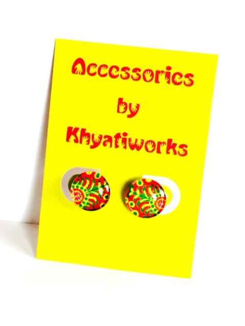 The Phulkari Series Square Studs