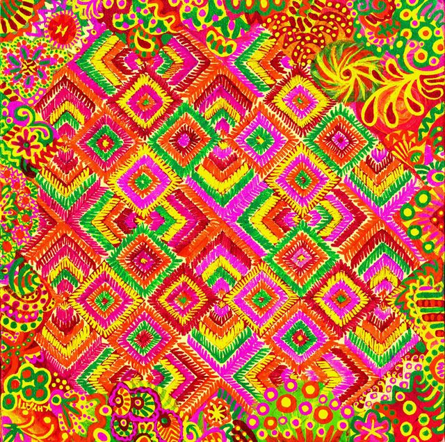 Khyati's Phulkari Canvas Print