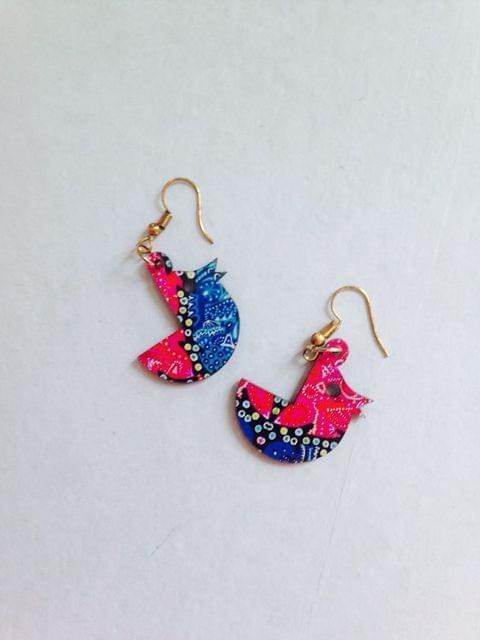 Artwork Wooden Earrings - Vibgyorize Big Bird