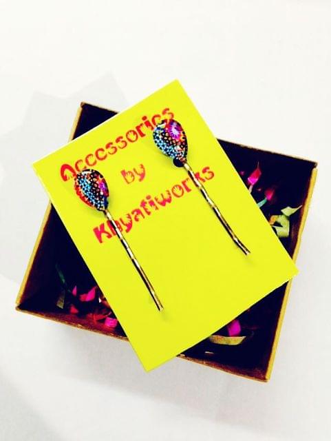 [SOLD] Peppy purple drops hair pin