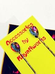 [SOLD] Peppy purple drops hair pin