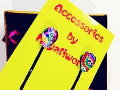 colorful lil splashes drops hair pin