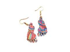 Artwork Wooden Earrings - Lakshmi Padam earrings in 'Of What We Are' Artwork