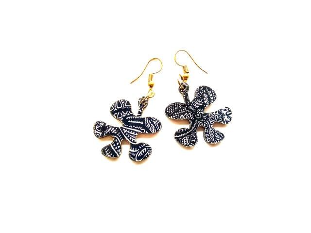 Artwork Wooden Earrings - Wildflower in Illugination Artwork