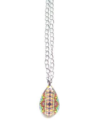 Lavish lighted glass pendant with chain