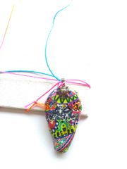Psychedelic awesomeness handmade Pendant number 1