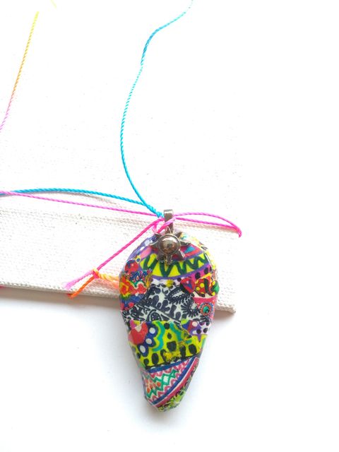 Psychedelic awesomeness handmade Pendant number 1