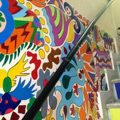 BOUTIQUE MURAL COLORFUL ABSTRACT