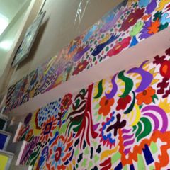 BOUTIQUE MURAL COLORFUL ABSTRACT