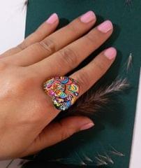 HEART SHAPED GLASS RING