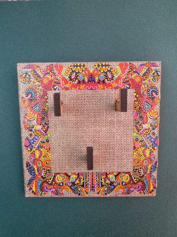Key Holders - Square Jute Base with ' When Colors Speak ' Artwork Frame
