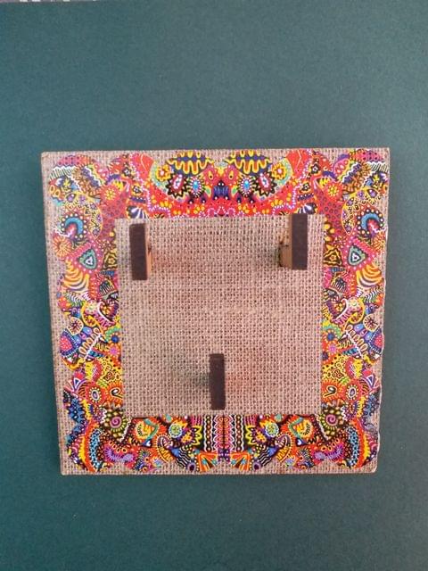 Key Holders - Square Jute Base with ' When Colors Speak ' Artwork Frame