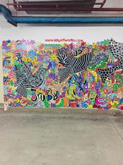 "A FLIGHT OF BIRDS" MURAL AT DLF MALL OF INDIA, EAST END