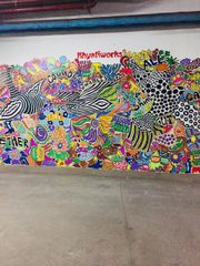 "A FLIGHT OF BIRDS" MURAL AT DLF MALL OF INDIA, EAST END
