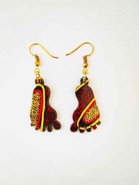 LAKSHMI PADAM WOODEN EARRINGS