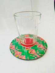 ALIEN ROUND COASTERS IN BRIGHT COLORS