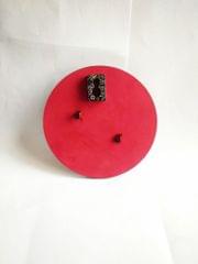KEY HOLDER - GEAR CIRCLE WOODEN BASE WITH OF WHAT WE ARE ARTWORK FRAME