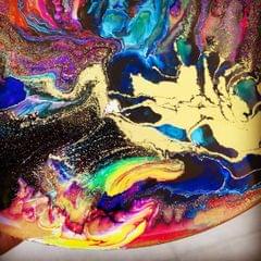 HAPPY RAINBOW RESIN ART PLACEMAT
