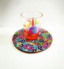 FLOROSPHERE ROUND BOARD COASTER - SET OF 4