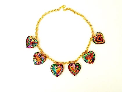 HEARTISTIC - HANDPAINTED HEARTS NECKLACE