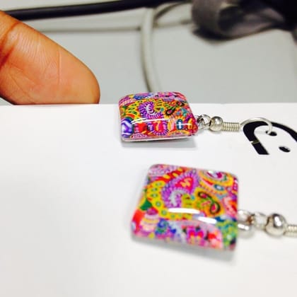 The All Color Earrings - Domed Squares