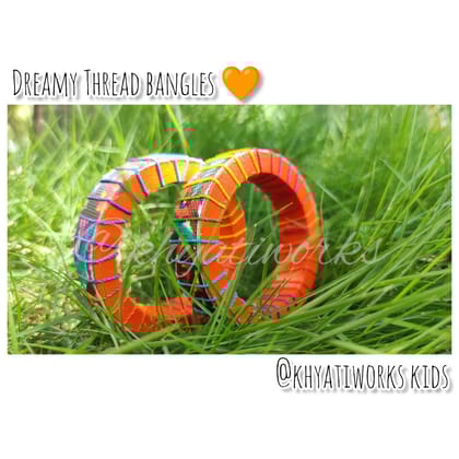 Dreamy Thread Bangles Orange - Single Piece Dreamy Thread Bangles Orange - Single Piece