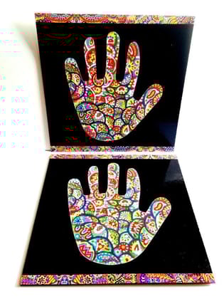 Haath-ee Black Square Mats - Set of 2