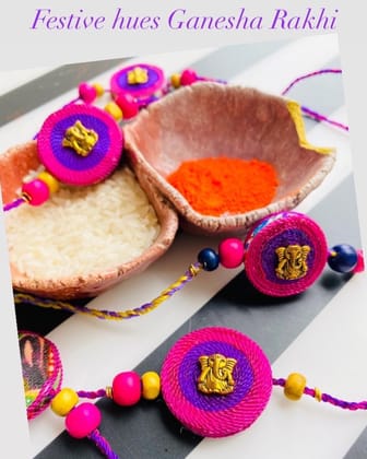 Festive Hues Ganesha Rakhi