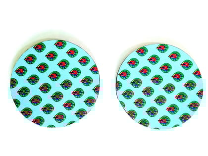 Mor Pankh Round Coasters -4 inches