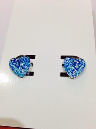 Blueberry Heart Studs